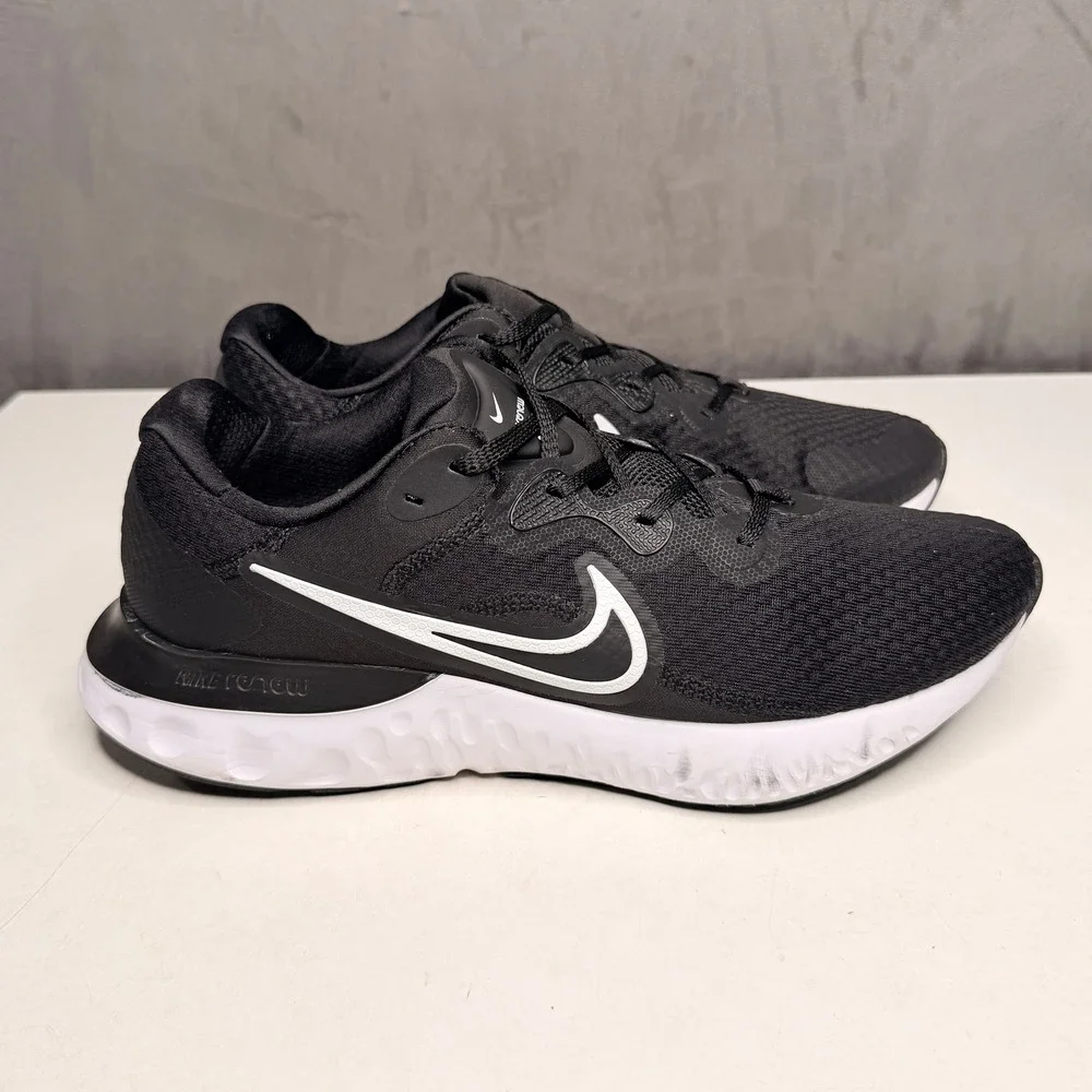 Nike Renew Ride 2 Running Shoes Mens 10.5 Black White CU3504-005 Sneakers
